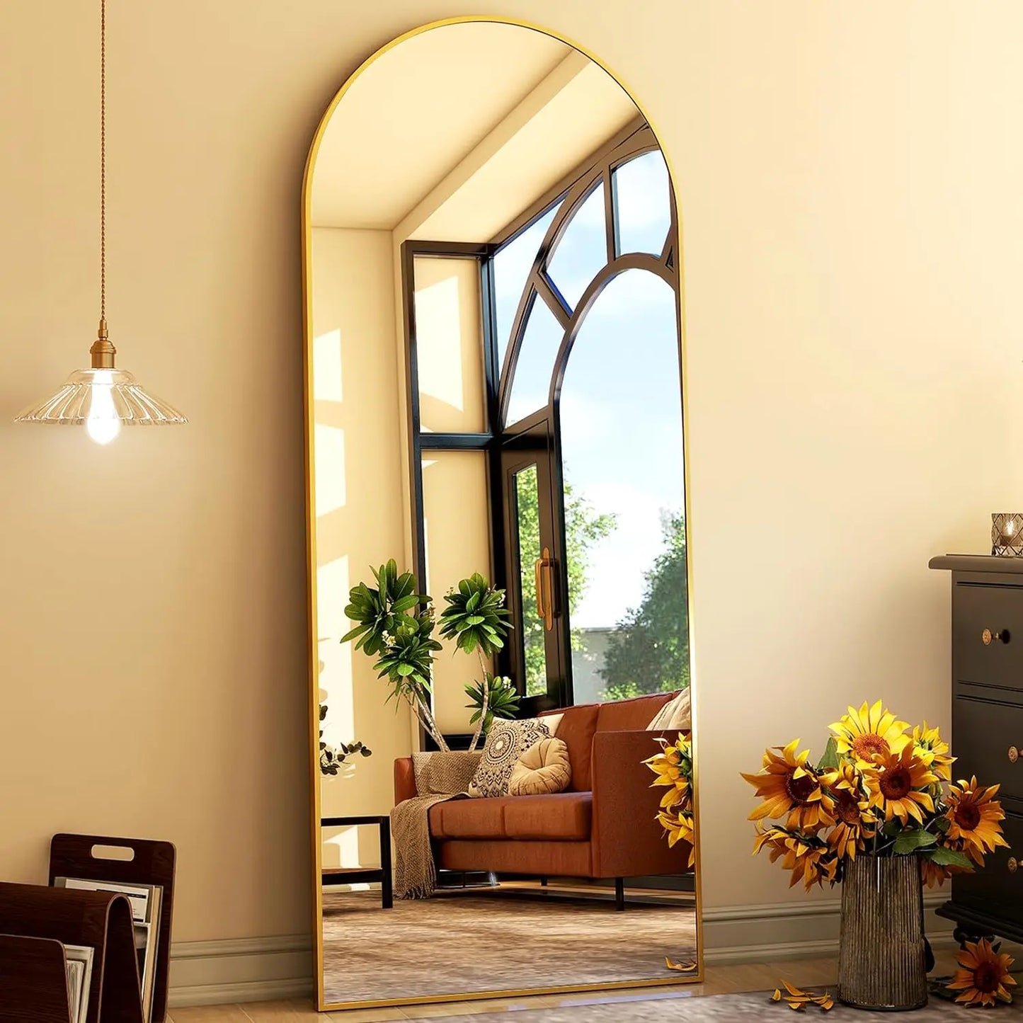 HARRITPURE Arched Mirror Free Standing And Wall Mounted