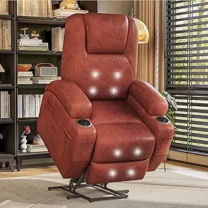 Massage Electric Power Lift Recliner Chair for Seniors with Corduroy