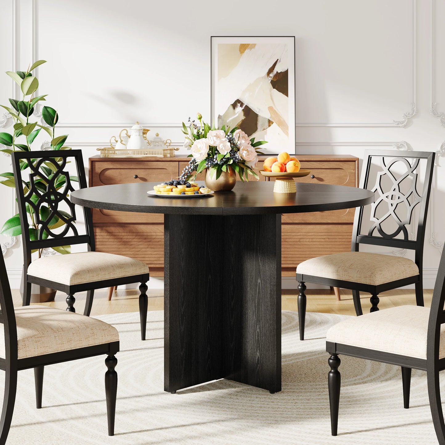 Wooden Dining Table For Four To Six People Dining Room Furniture Waterproof
