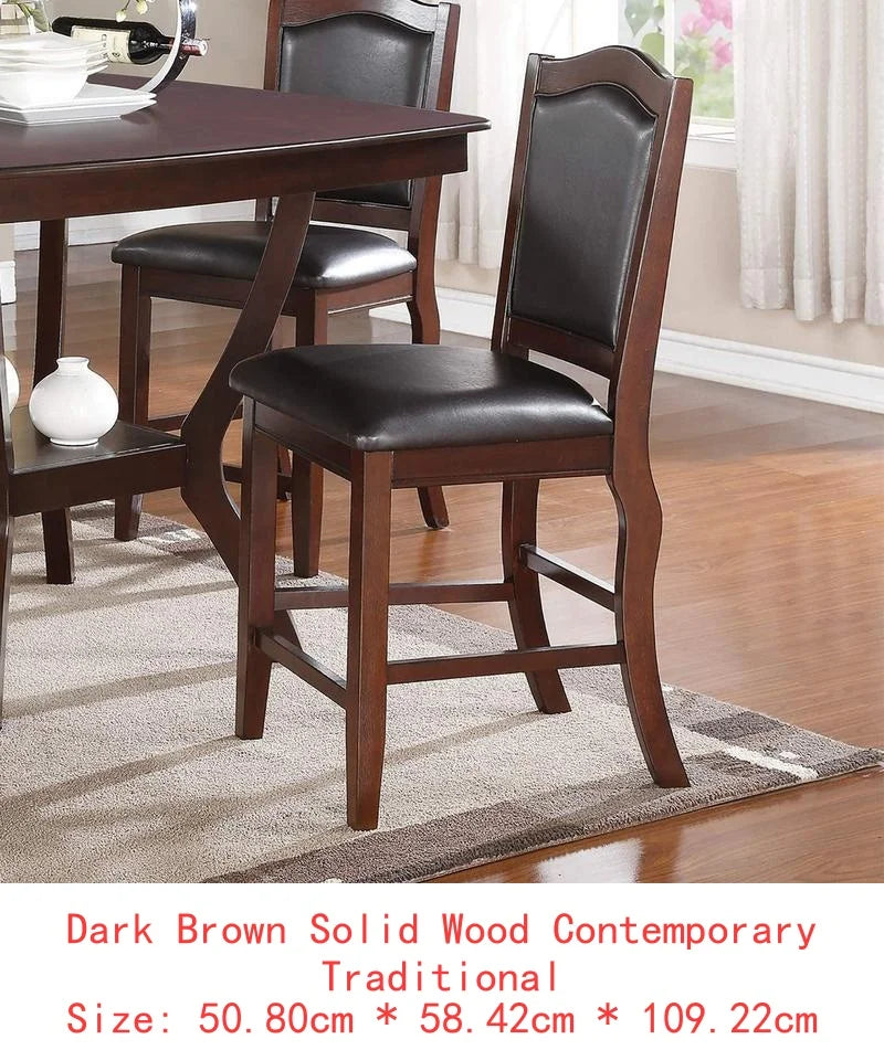 Formal Dining Set With Solid Wood Table And 6 Chairs