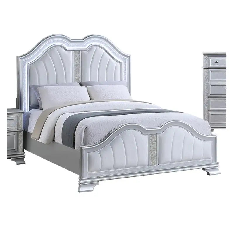 Modern Morocco Platform Bed With Built In USB Port