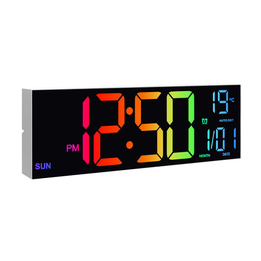 Hign-concerned Digital Wall Clock With Remote Alarm DST Temperature LED-Display-Analytics