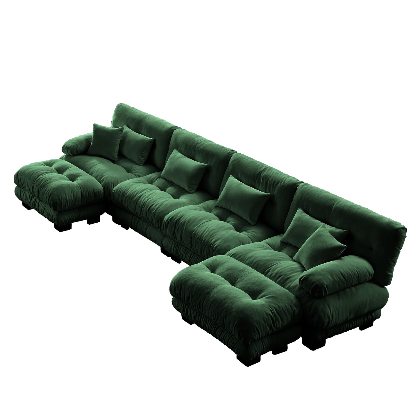 Modular Sectional Sofa Chenille With Ottomans Couch For Home Comfort