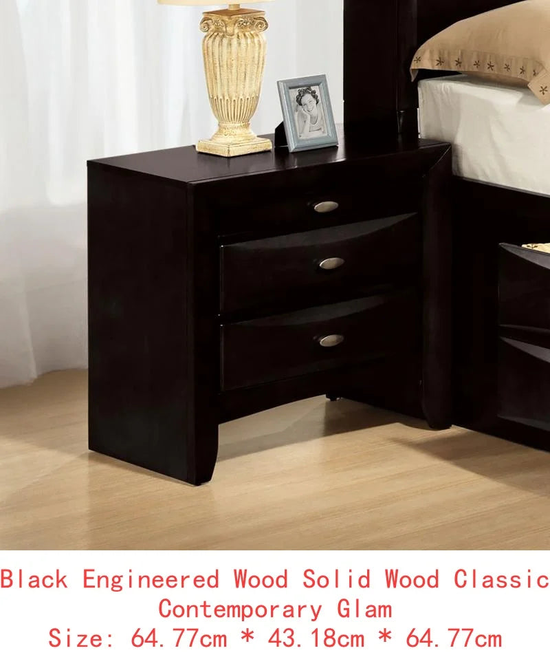Contemporary Bed With Footboard Drawers And Headboard Bookcase