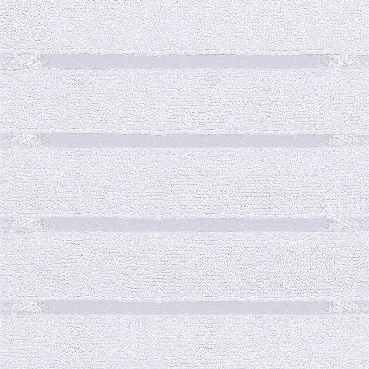 8-Piece Luxury Towel Set with 600 GSM Ring Spun Cotton, Highly Absorbent Viscose Stripe, Ideal for Everyday Use in White