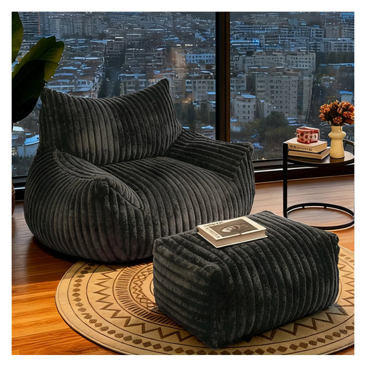 Reading Chair Bean Bag Chairs for Adults With Density Foam Cushion, Living Room