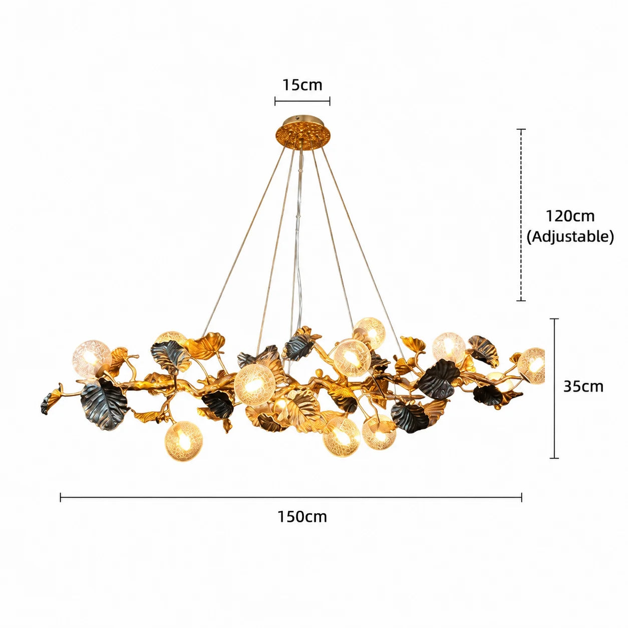 Ruibopad Luxury Postmodern Crystal Chandelier LED Ceiling Light