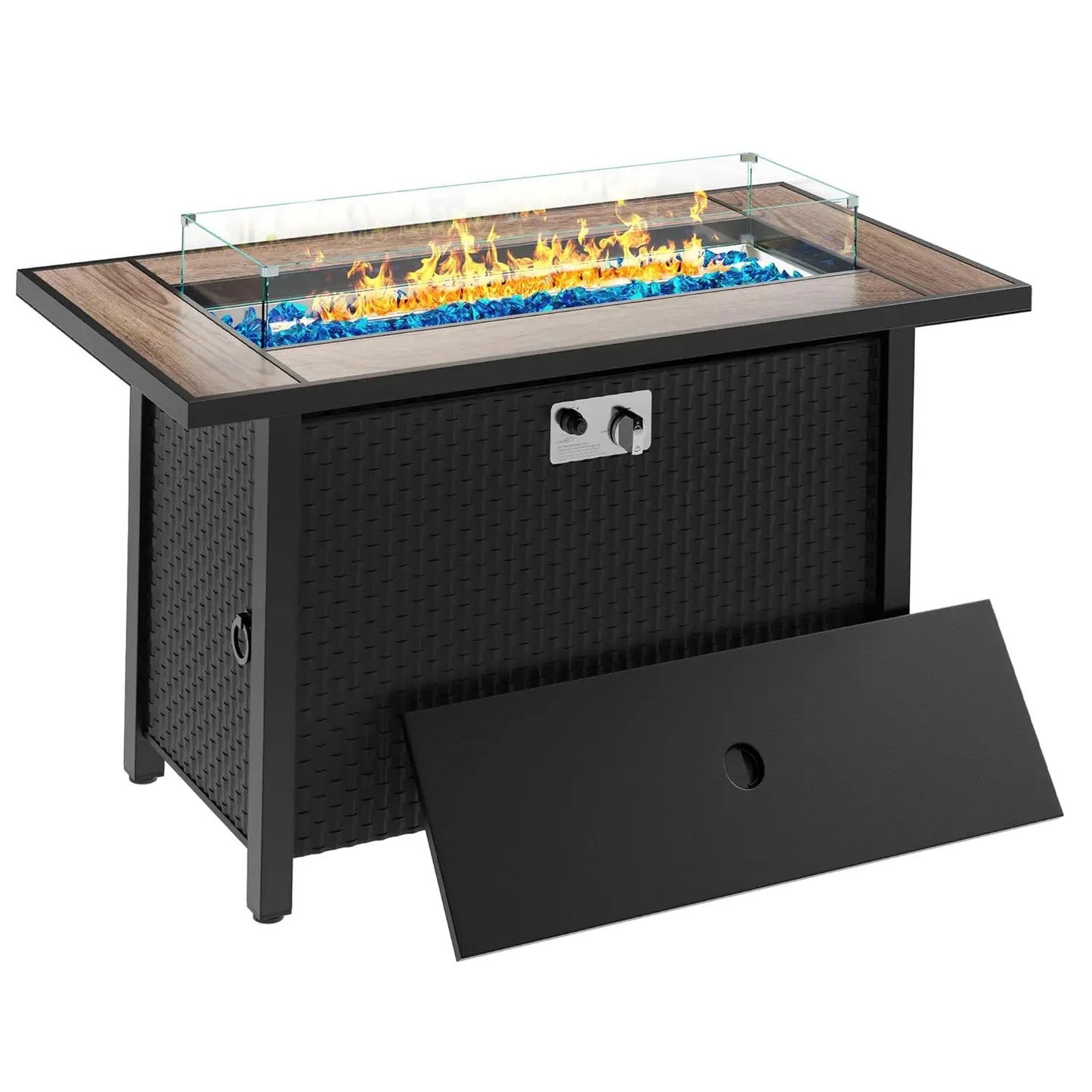 Propane Fire Pit Tabletop 50000 BTU 3 In 1 Firepit