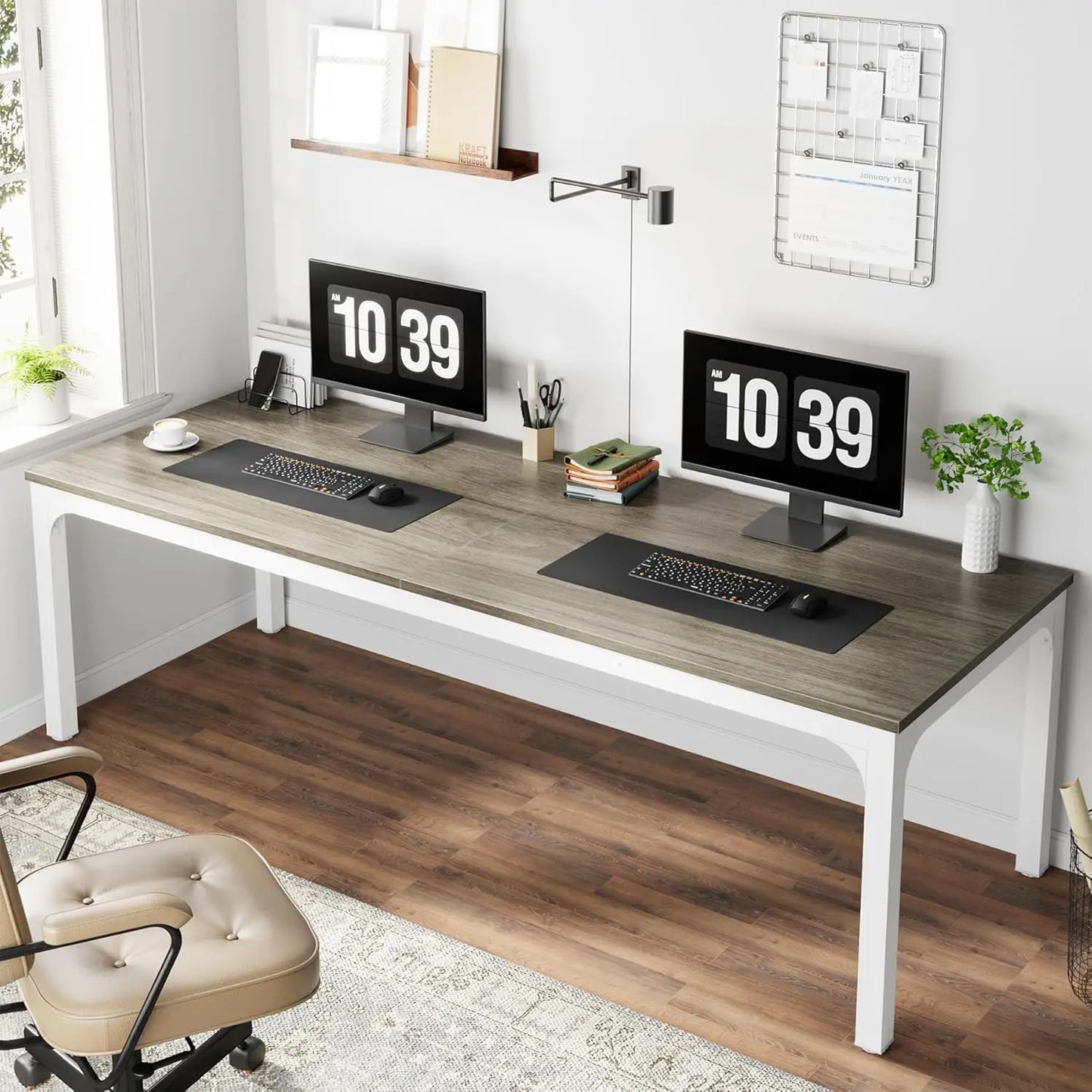 LITTLE TREE Computer Desk For Home Office Spacious Workstation