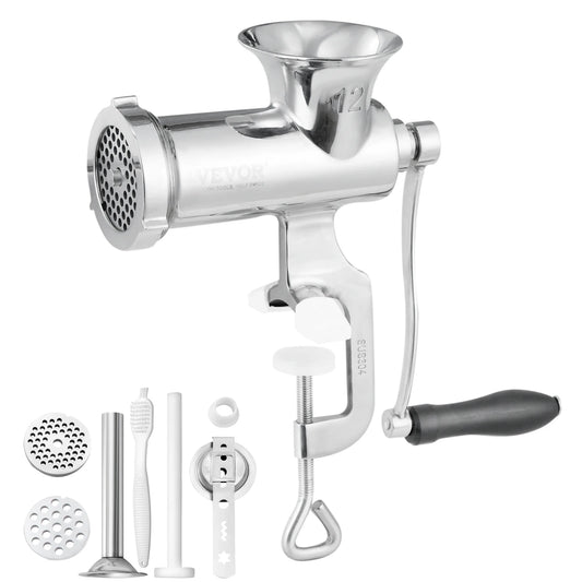 SucceBuy Manual Meat Grinder 304 Stainless Steel Clamp Sausage Maker