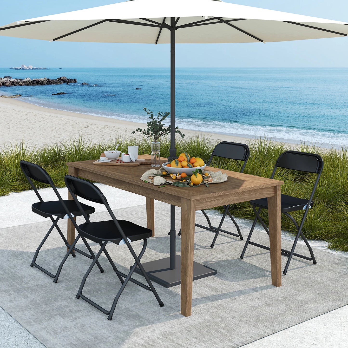 JHK UltraDurableCommercialGrade Polypropylene Folding Chair For Large Scale Banquet Settings