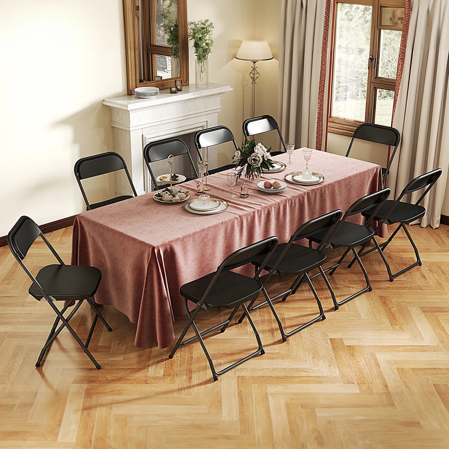 JHK UltraDurableCommercialGrade Polypropylene Folding Chair For Large Scale Banquet Settings