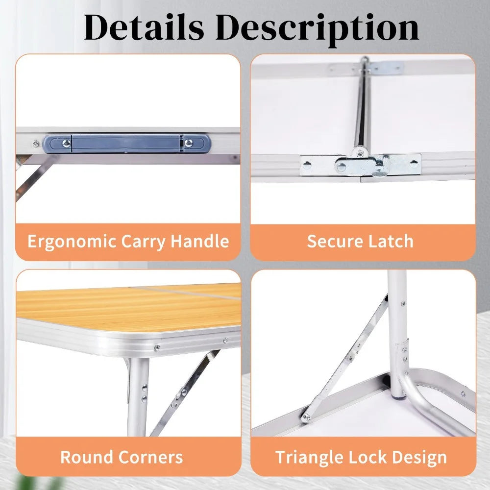 Unbranded Portable Plastic Folding Table For Dining And Parties