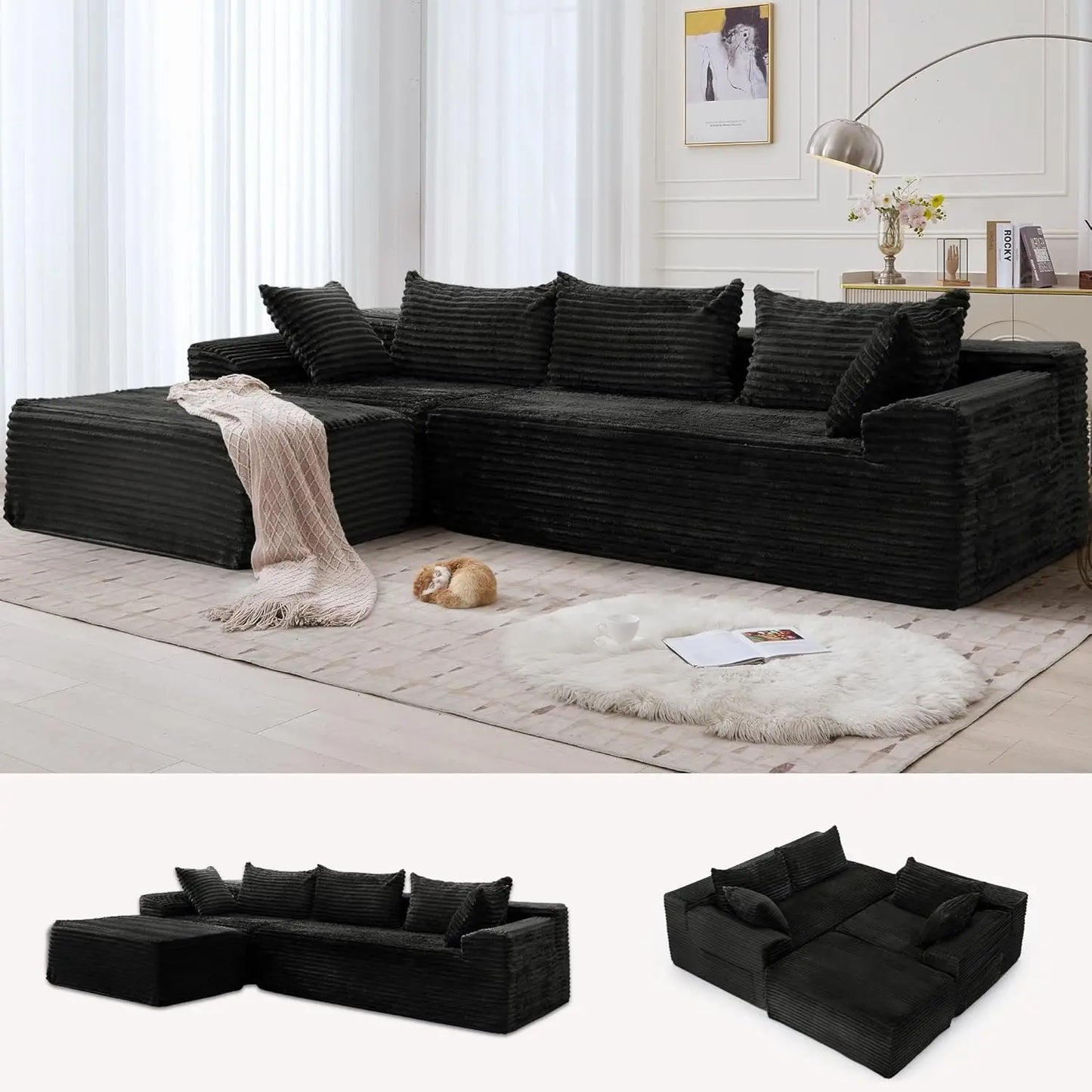 Modular Sectional Sofa With L Shaped Chaise
