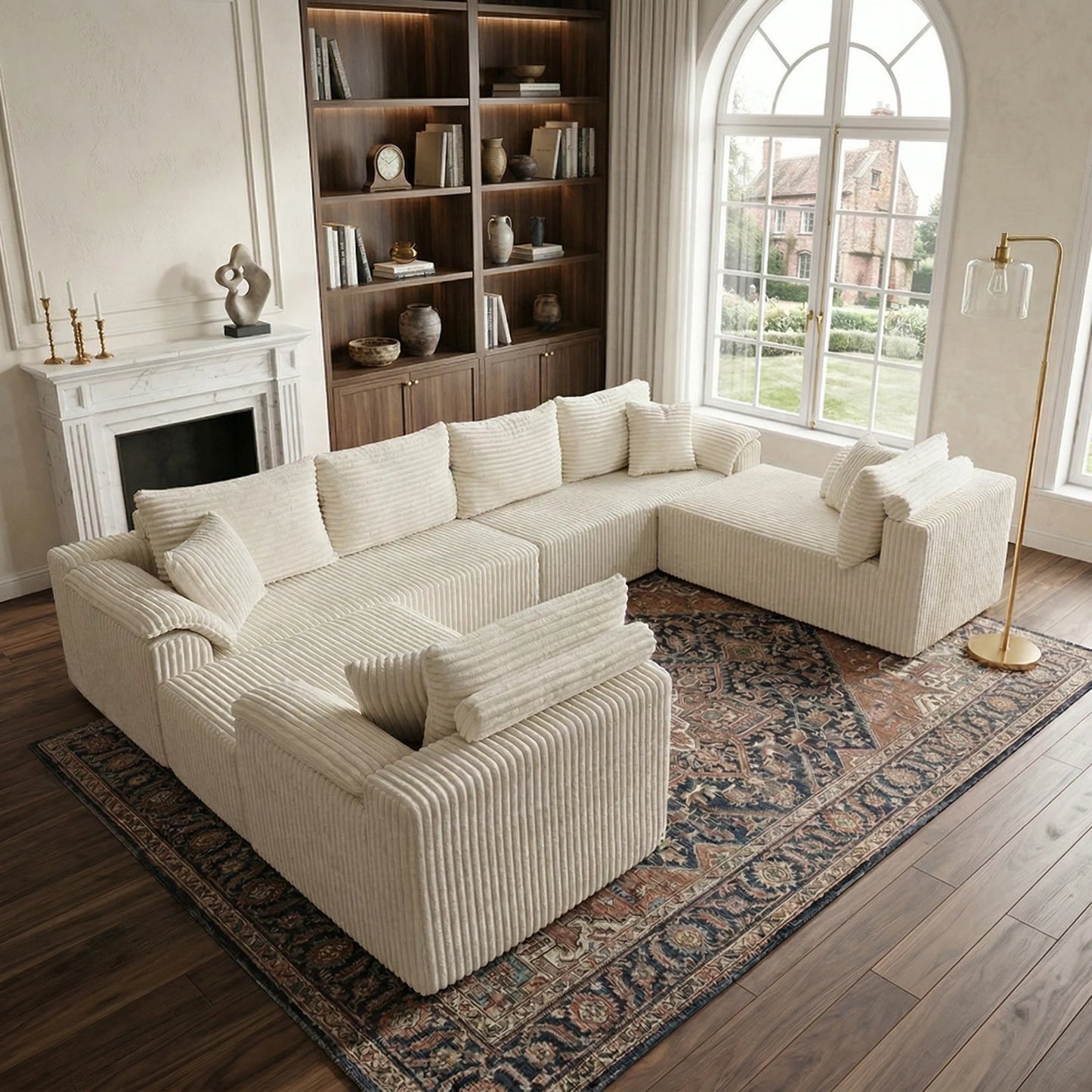 Modular Cloud Sectional Sofa Bed Velvet Frameless Lounge