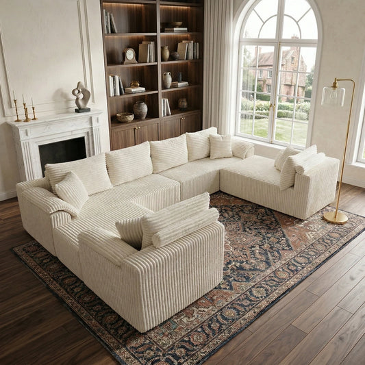 Modular Cloud Sectional Sofa Bed Velvet Frameless Lounge