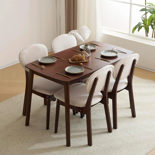 Mid-Century Modern Dining Table Set For Four To Five