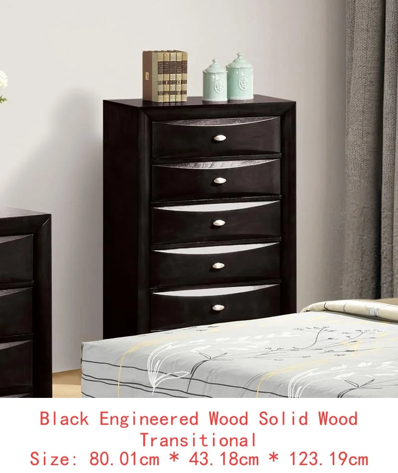 Contemporary Bed With Footboard Drawers And Headboard Bookcase