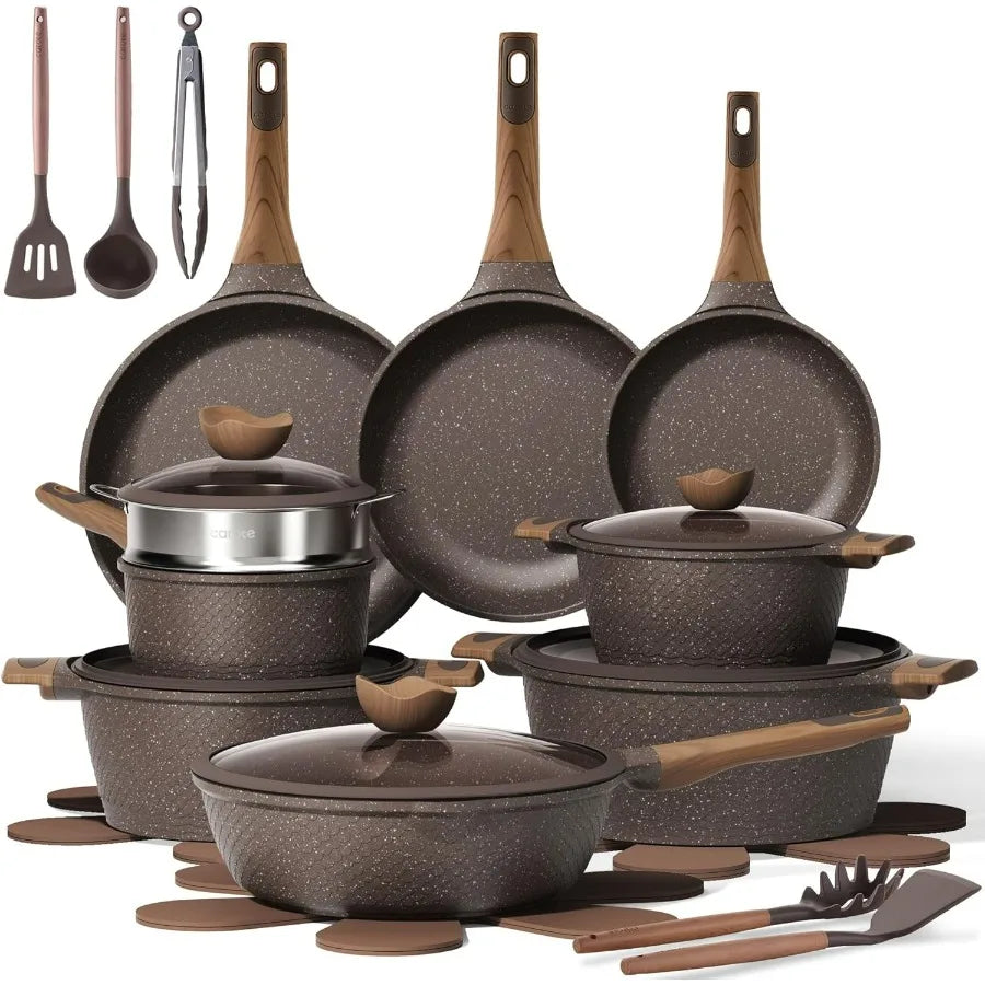 Hign-concerned Cookware 26-Piece Nonstick Pots and Pans Set