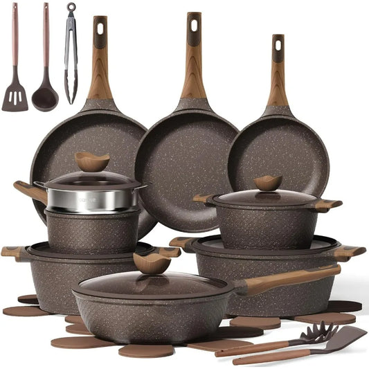 Hign-concerned Cookware 26-Piece Nonstick Pots and Pans Set