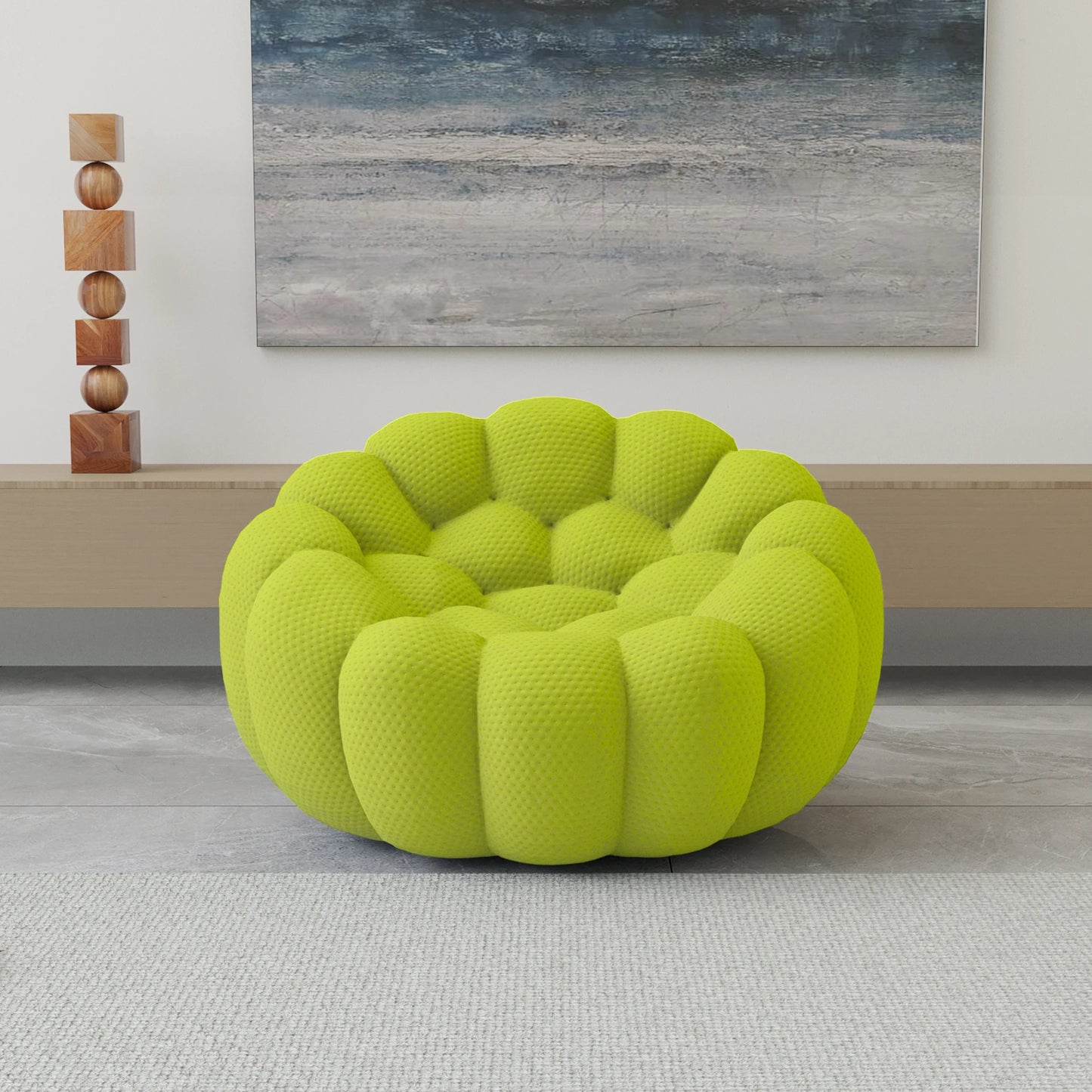 Sdorens Boneless Bubble Football-Shaped Couch Lounge Chair For Living Room