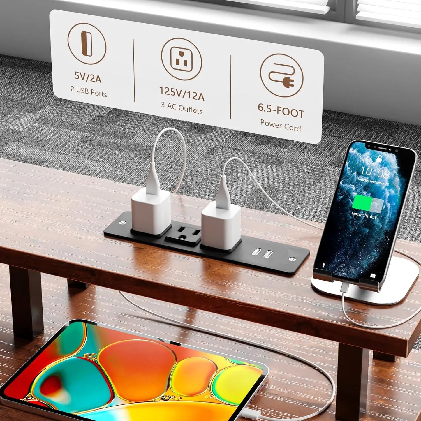 L Shaped Computer Desk With File Cabinet Led Lights