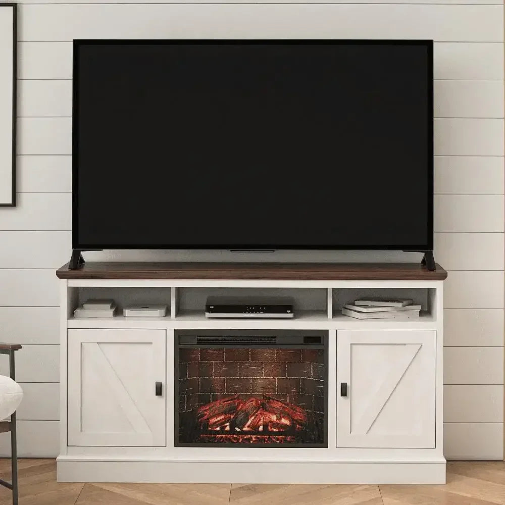 Ameriwood Home Ashton Lane PremiumEntertainmentCenter Console Fireplace With Remote Control
