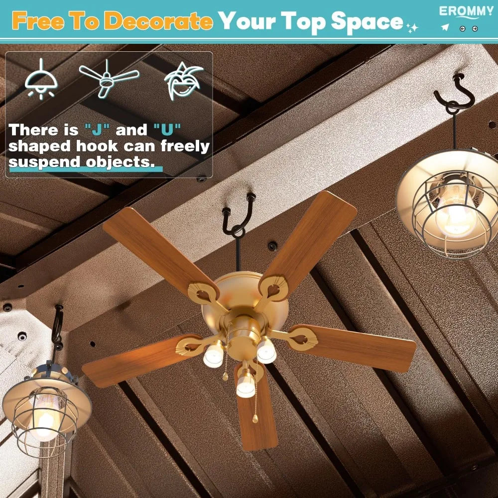 Hardtop Aluminum Gazebo With Galvanized Steel Double Roof Curtain