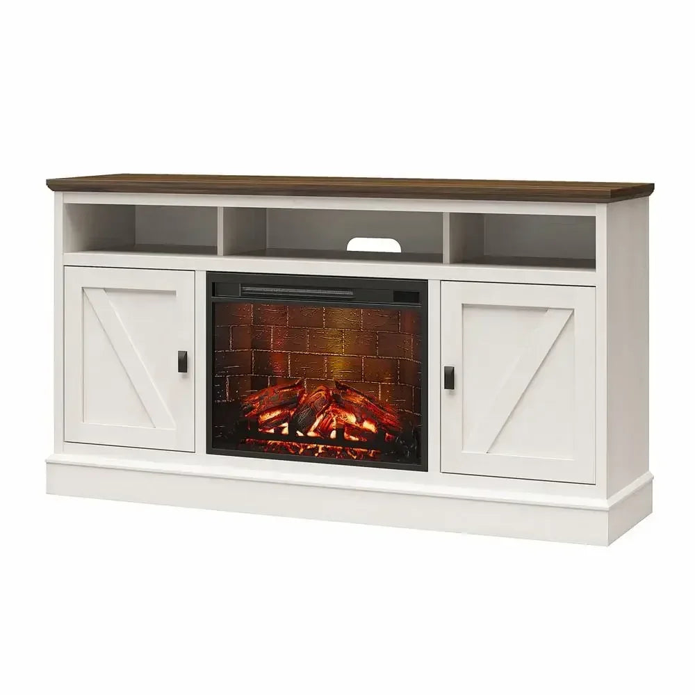 Ameriwood Home Ashton Lane PremiumEntertainmentCenter Console Fireplace With Remote Control