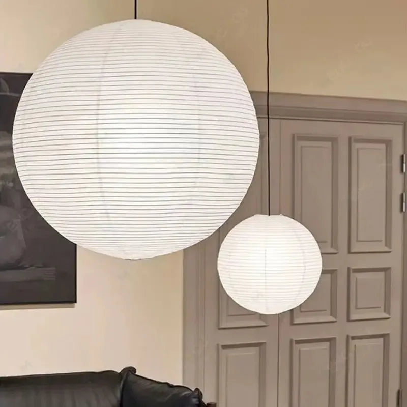 Kluzzi Japanese Style Paper Lampshade Pendant Lamp Rice Paper Chandelier