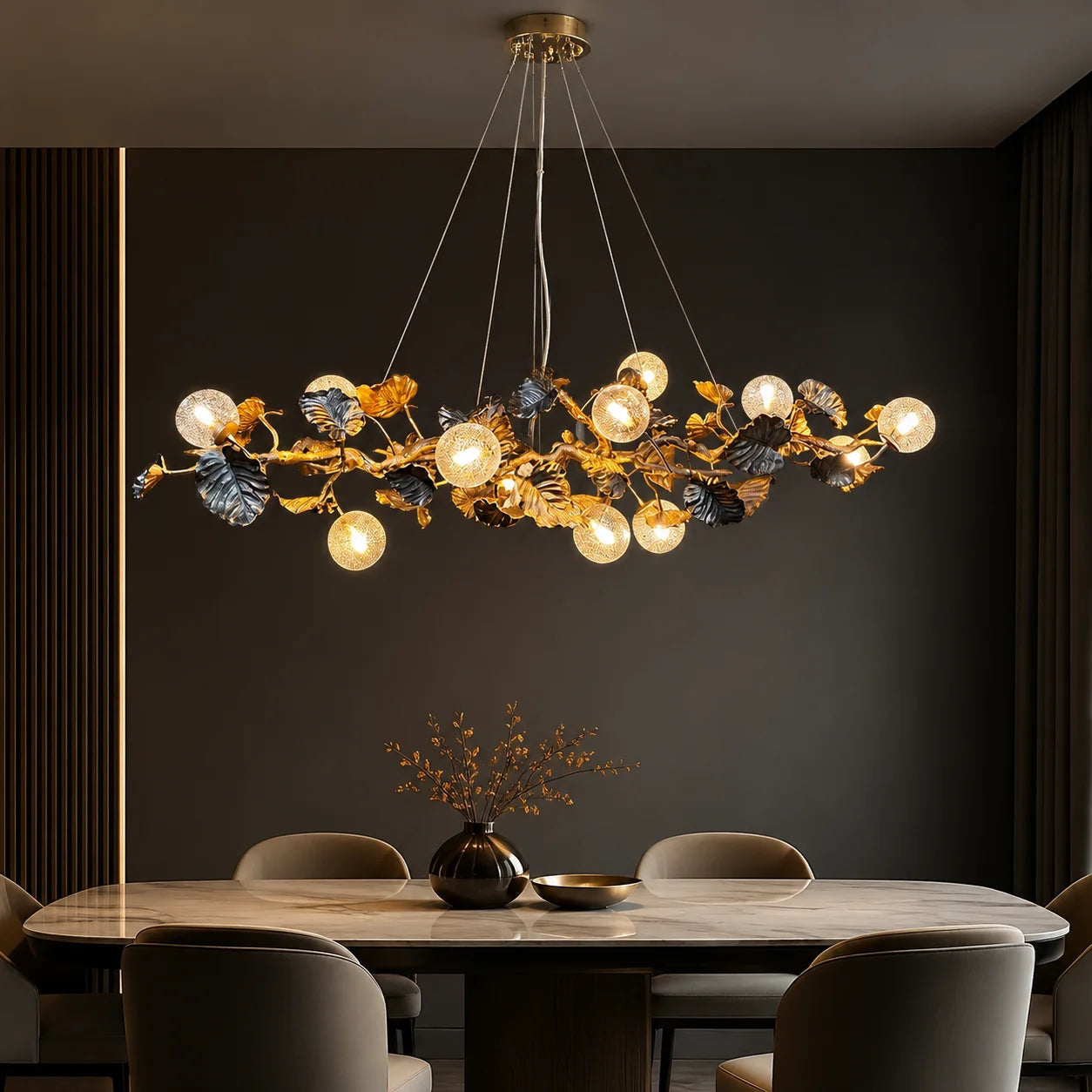 Ruibopad Luxury Postmodern Crystal Chandelier LED Ceiling Light