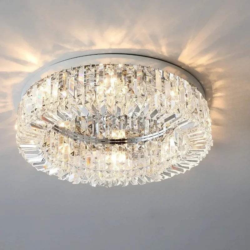 TAONUANSHU Crystal Ceiling Light LED Modern Dining Room Pendant Lamp