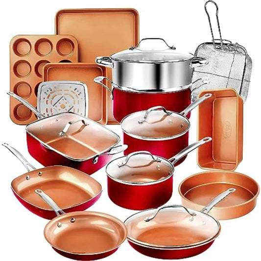 Pots And Pans Set Nonstick Cookware Bakeware With Lids