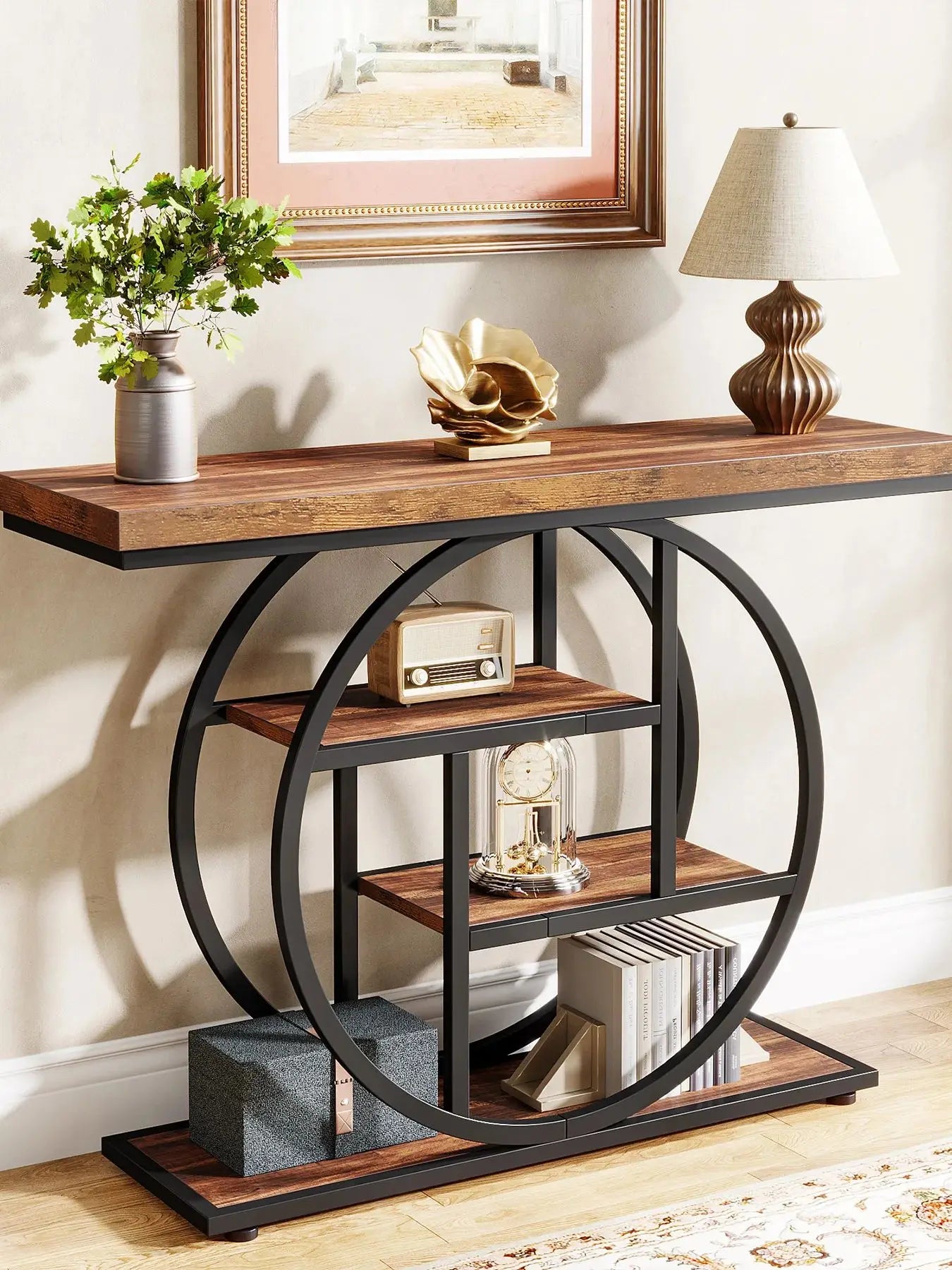 Tribesigns 4-Tier Console Table For Entryway Hallway Living Room