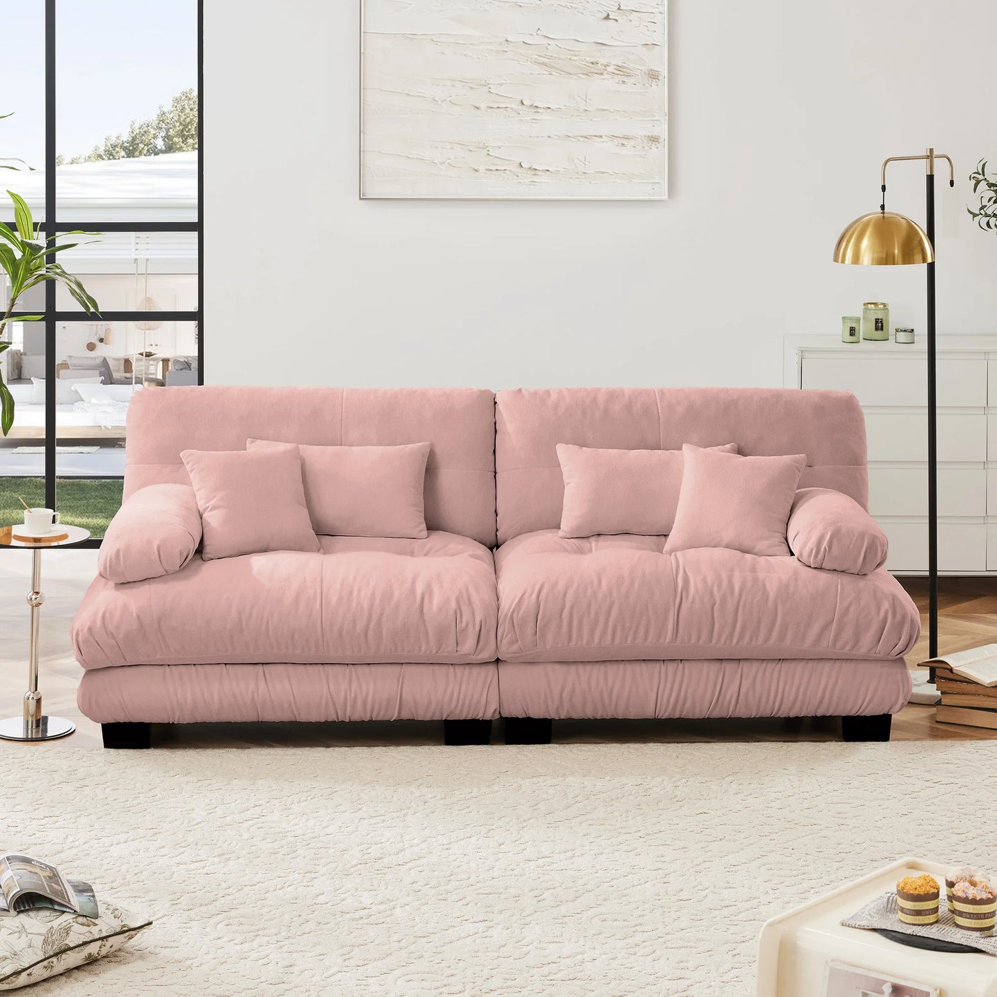 Modular Sectional Sofa Chenille With Ottomans Couch For Home Comfort