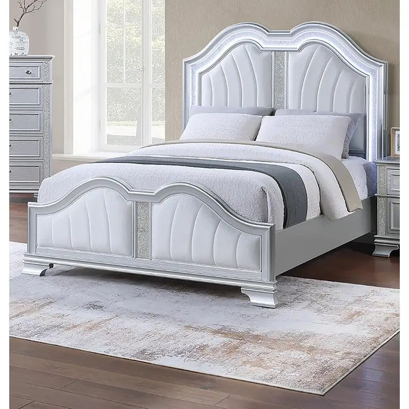 Modern Morocco Platform Bed With Built In USB Port