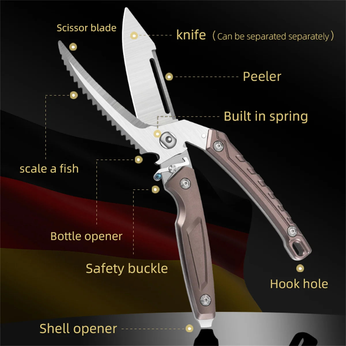 Heavy Duty Poultry Shears Chicken And Meat Cutting Kitchen Scissors