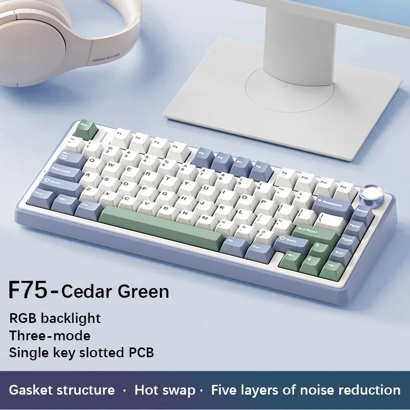 AULA F75 Wireless Bluetooth Gaming Mechanical Keyboard RGB