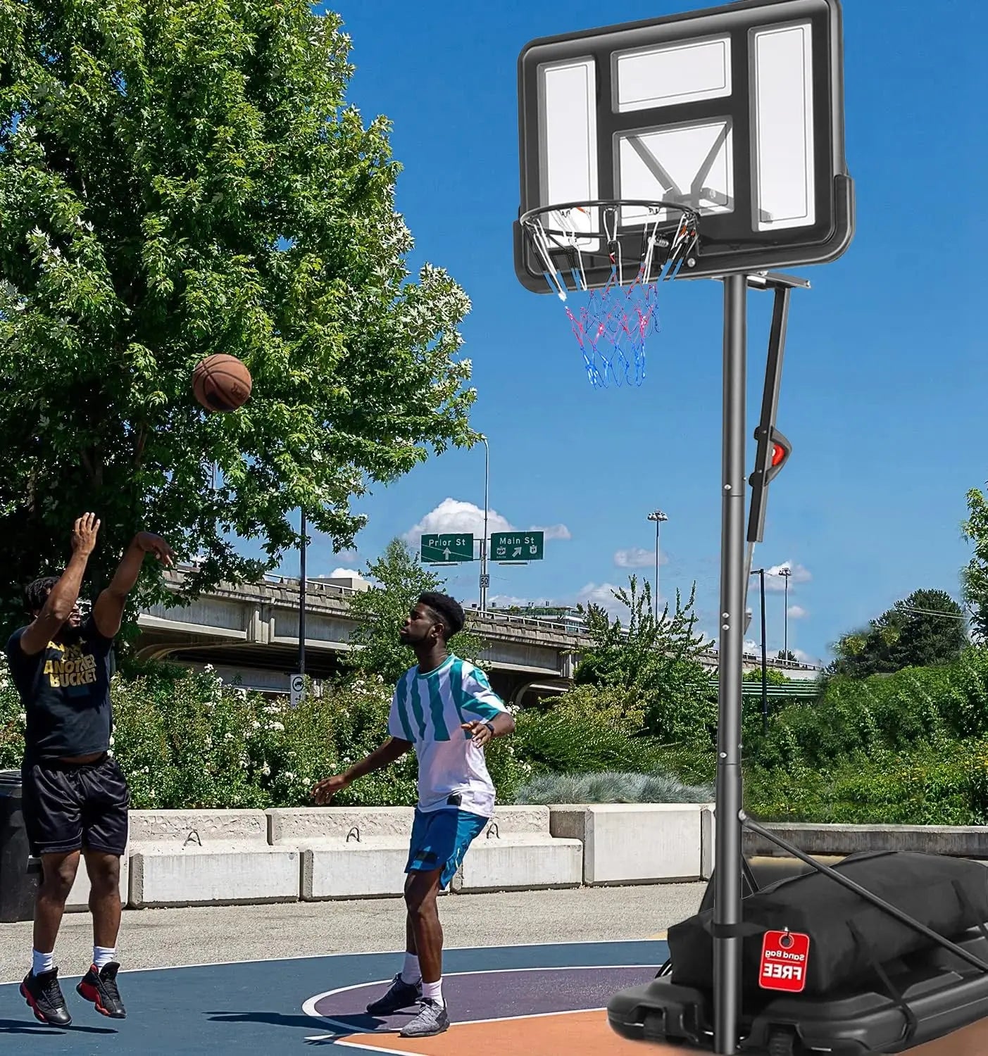 Portable Adjustable Outdoor Basketball Hoop System For All Ages