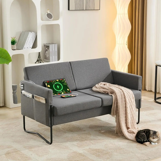 ZHUXIANG LShaped Modern Sofa With USB Ports Living Room