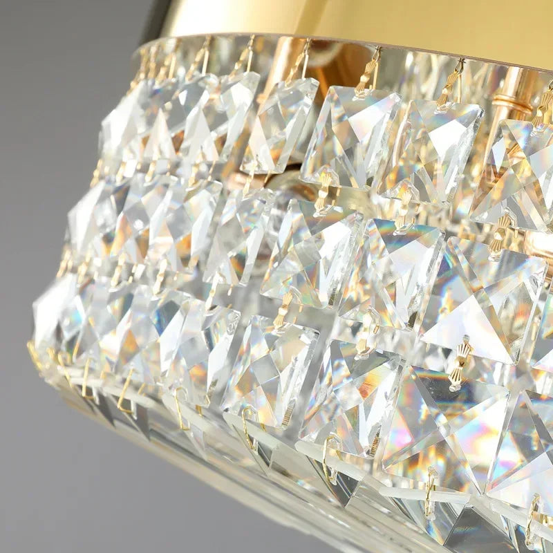TAONUANSHU Crystal Ceiling Light LED Modern Dining Room Pendant Lamp