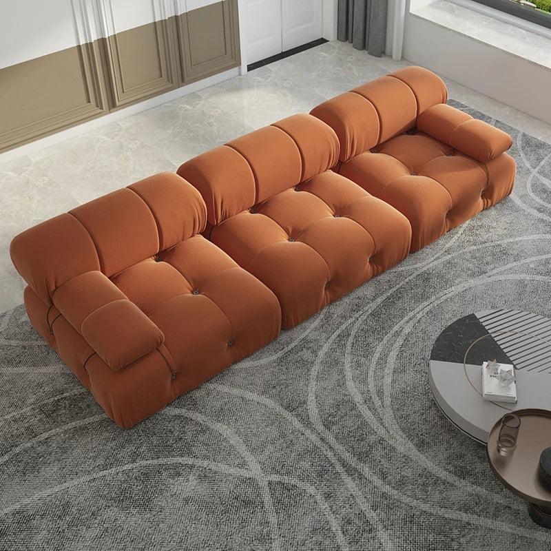 Sdorens Modern Velvet Modular Sectional Sofa Convertible Three Seater