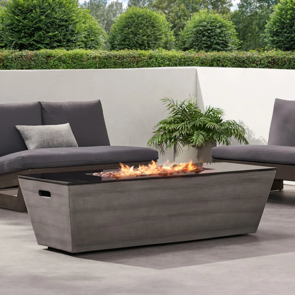 Rectangle MGO Fire Pit 50 000 BTU Outdoor Patio Heater