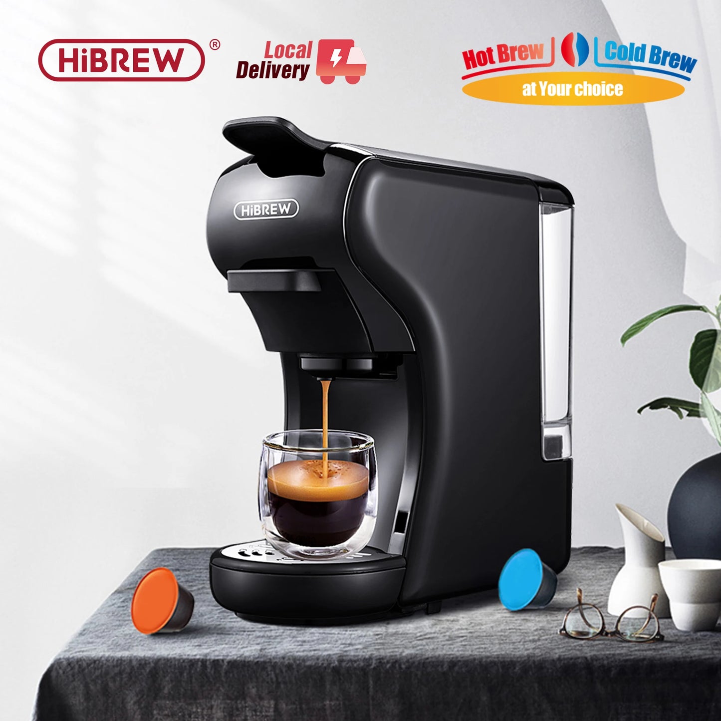 HiBREW 19 Bar 4in1 Espresso Capsule Coffee Machine