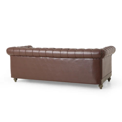 Comfy Sofa With Wooden Legs Retro Style Living Room