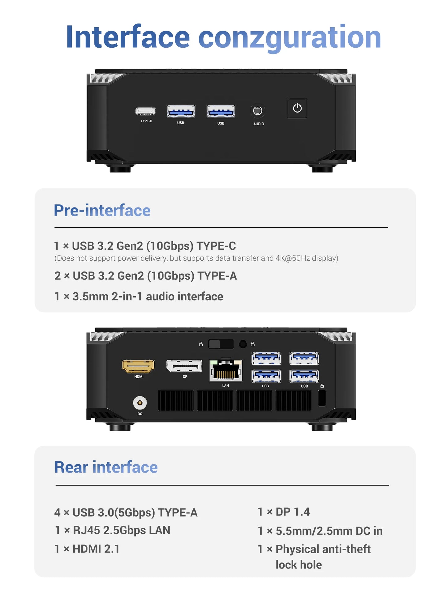 Firebat A6 Personal Computer AMD R7 7735HS 16GB 512GB SSD