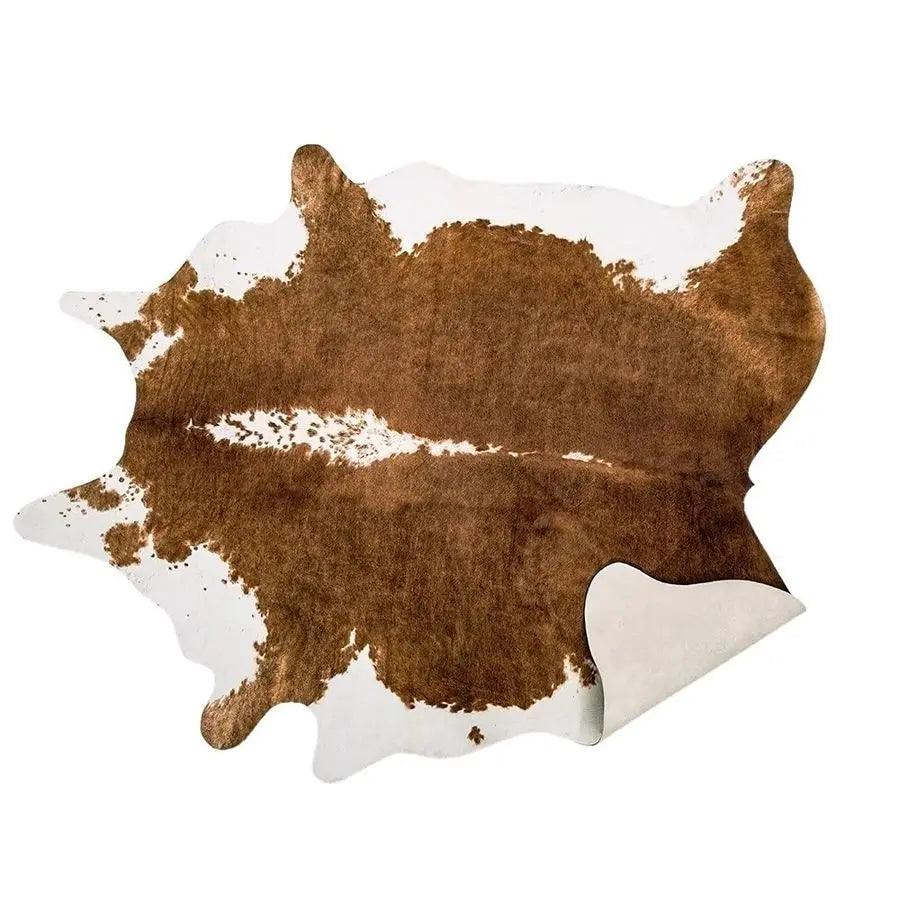 Premium Faux Cowhide Rug With Striped Pattern For Living Room