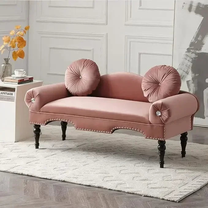 Modern Velvet Loveseat Sofa For Small Spaces Home Furniture