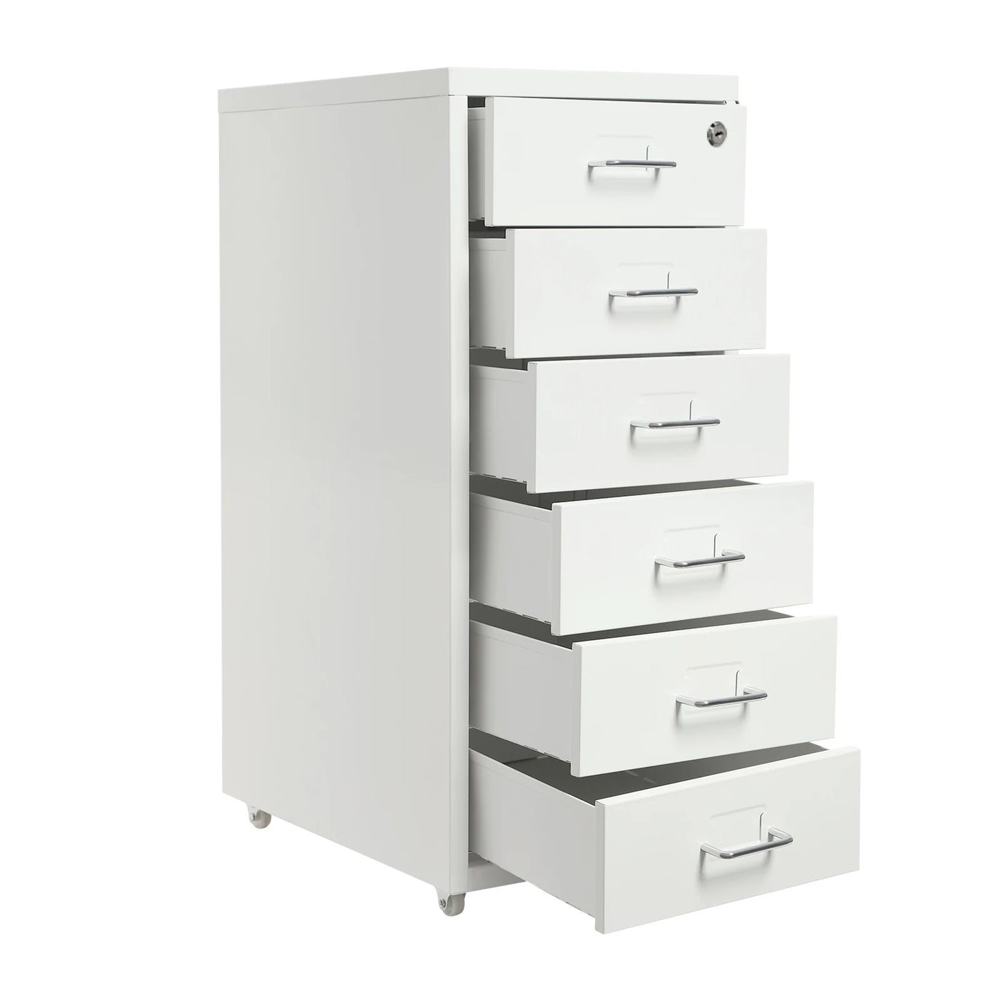 Locking File Cabinet With Metal Wheels For Home Office