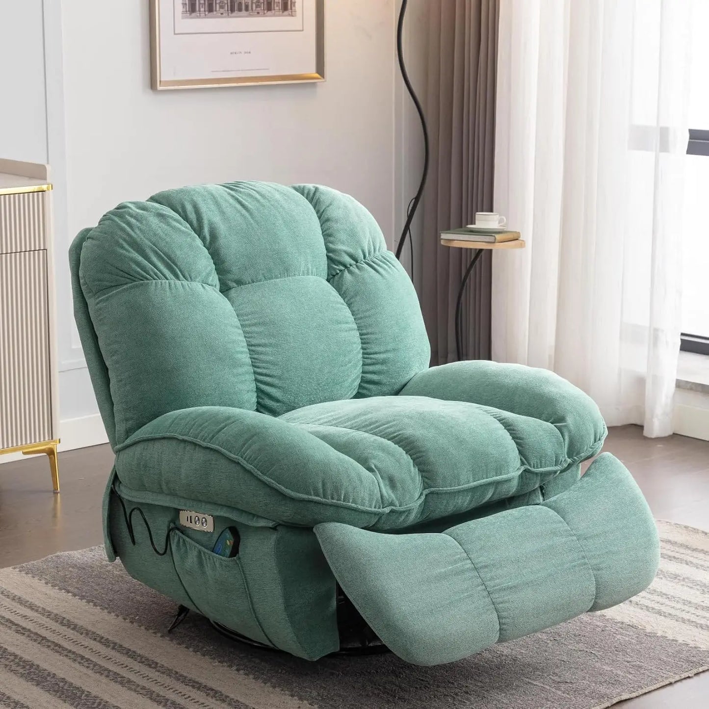 XIAOLANG Power Recliner Massage Chair With Heated Rocker For Adults